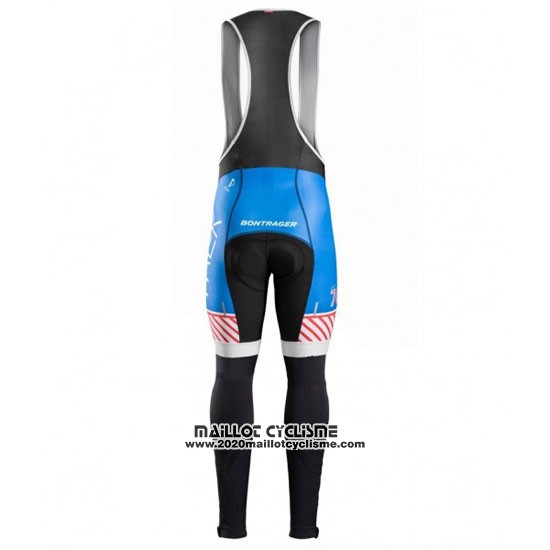 2016 Maillot Ciclismo Trek Bontrager Bleu et Blanc Manches Longues et Cuissard